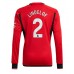 Manchester United Victor Lindelof #2 Hjemmedrakt 2023-24 Lange ermer